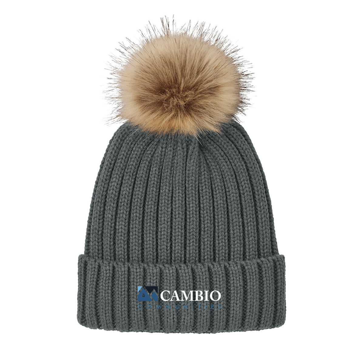 Port Authority Faux Fur Pom Beanie