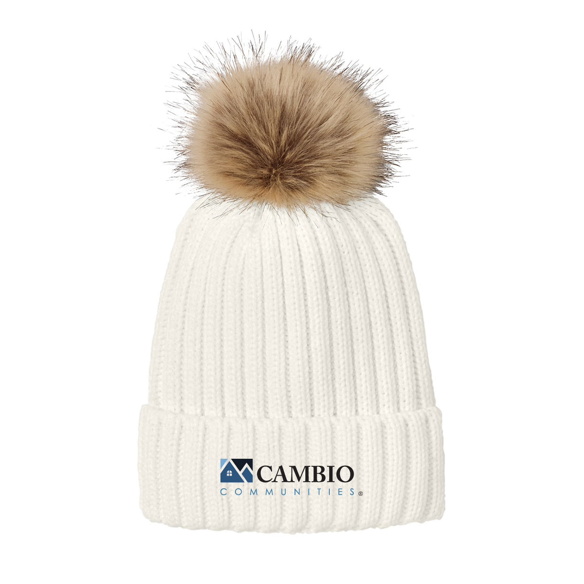 Port Authority Faux Fur Pom Beanie