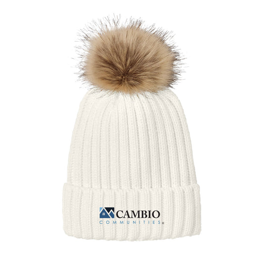 Port Authority Faux Fur Pom Beanie