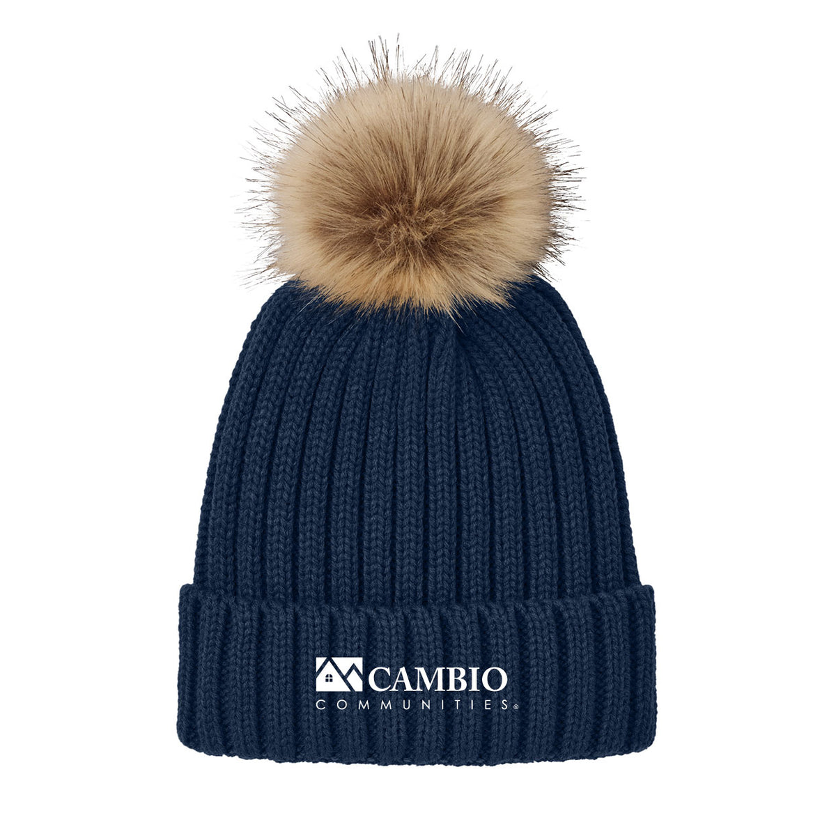 Port Authority Faux Fur Pom Beanie
