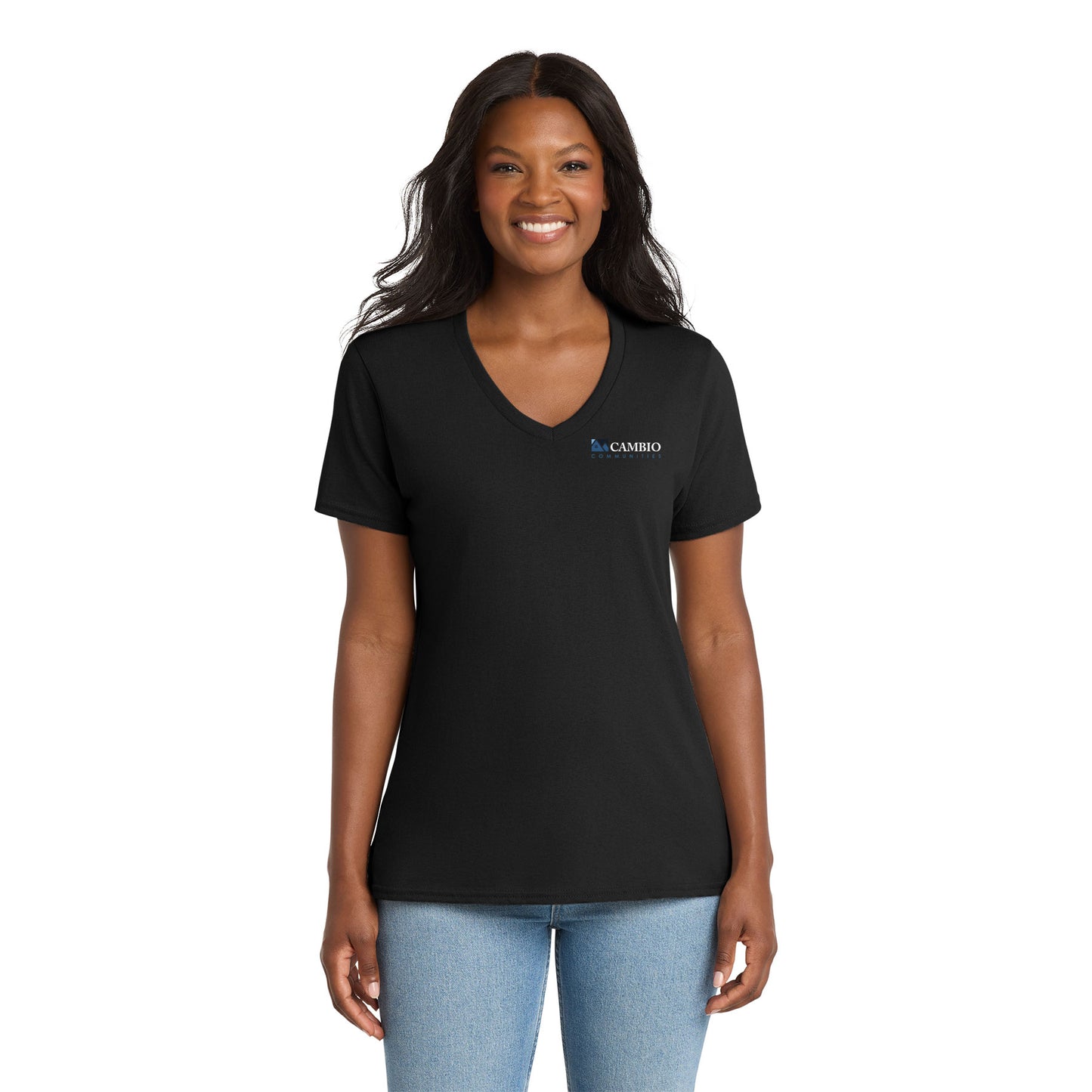 Port & Co Women's Core Cotton V-Neck Tee