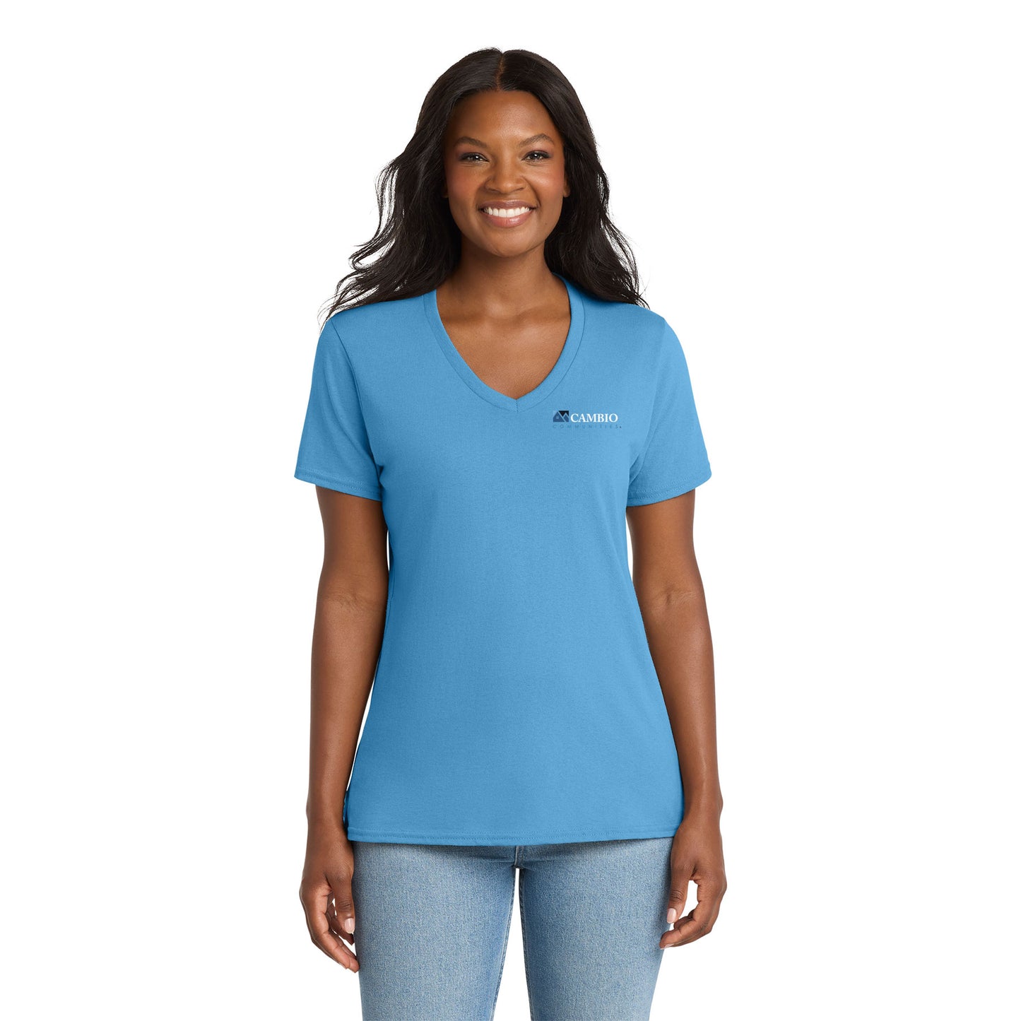 Port & Co Women's Core Cotton V-Neck Tee